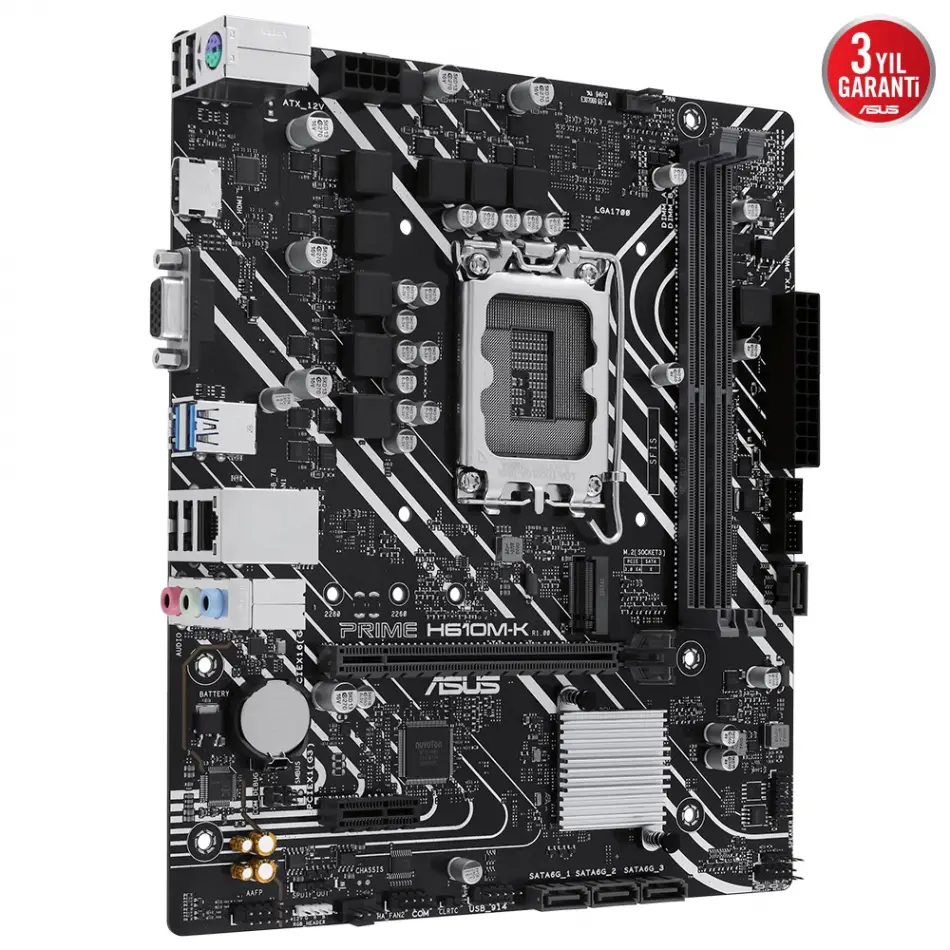 Asus Prıme H610m-k Ddr5 5600mhz Hdmı Vga Matx 1700