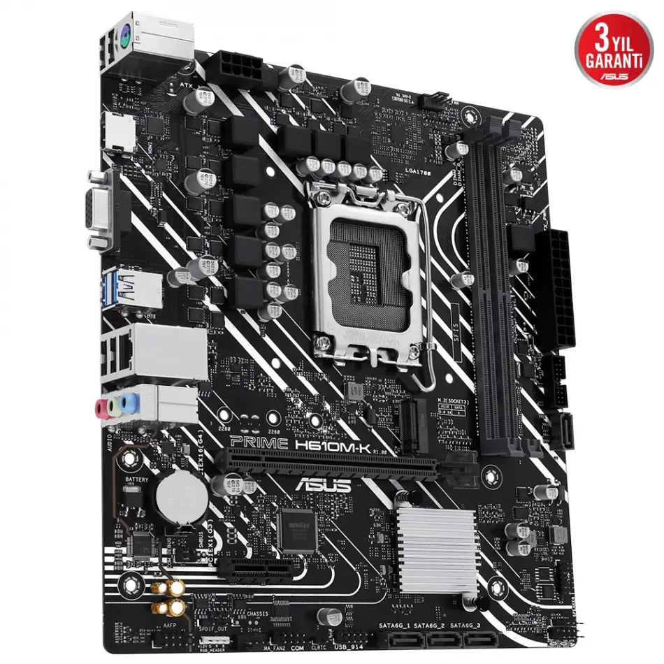 Asus Prıme H610m-k Ddr5 5600mhz Hdmı Vga Matx 1700