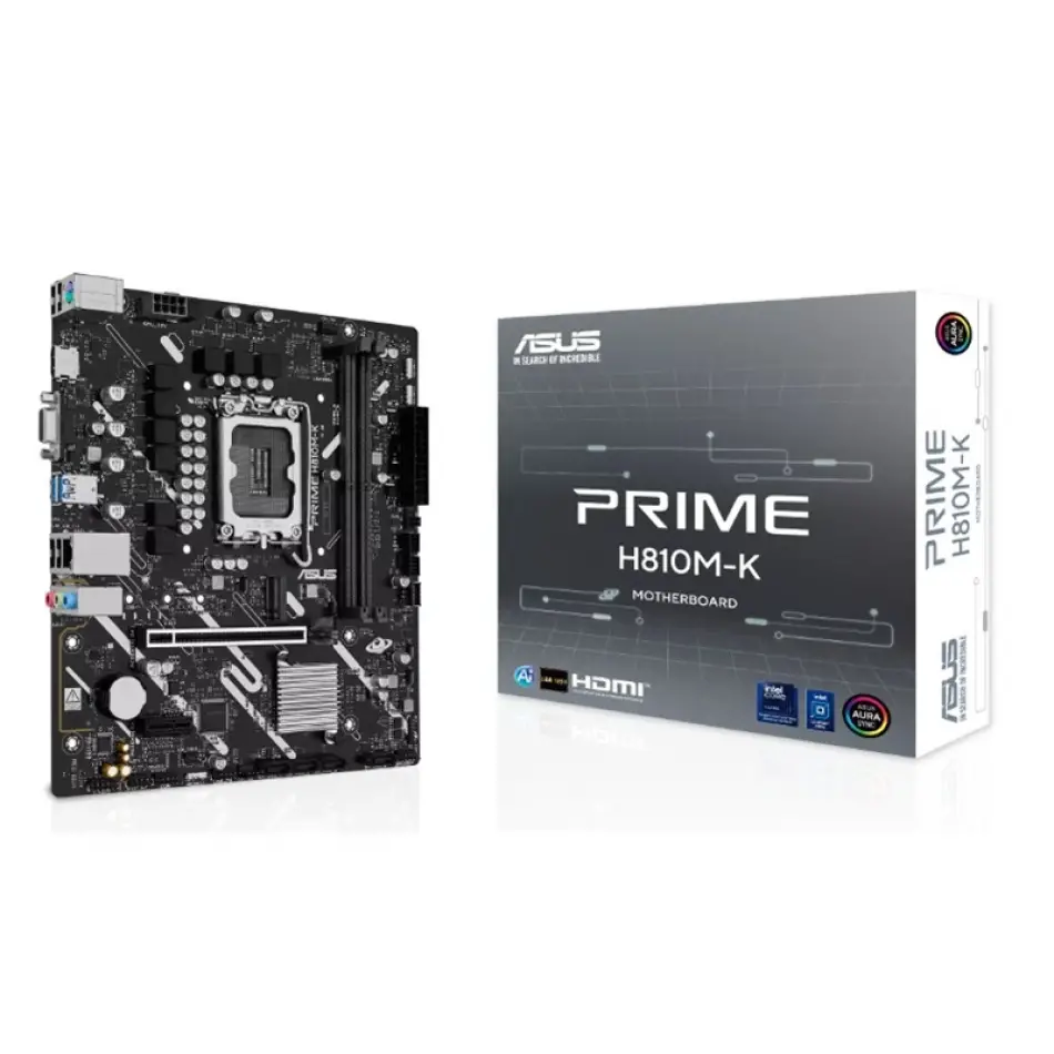 Asus Prıme H810m-k Ddr5 6400mt/s 1xvga 1xhdmı 1xm.2 1851p Matx (ıntel Ultra Processors Serıes 2)