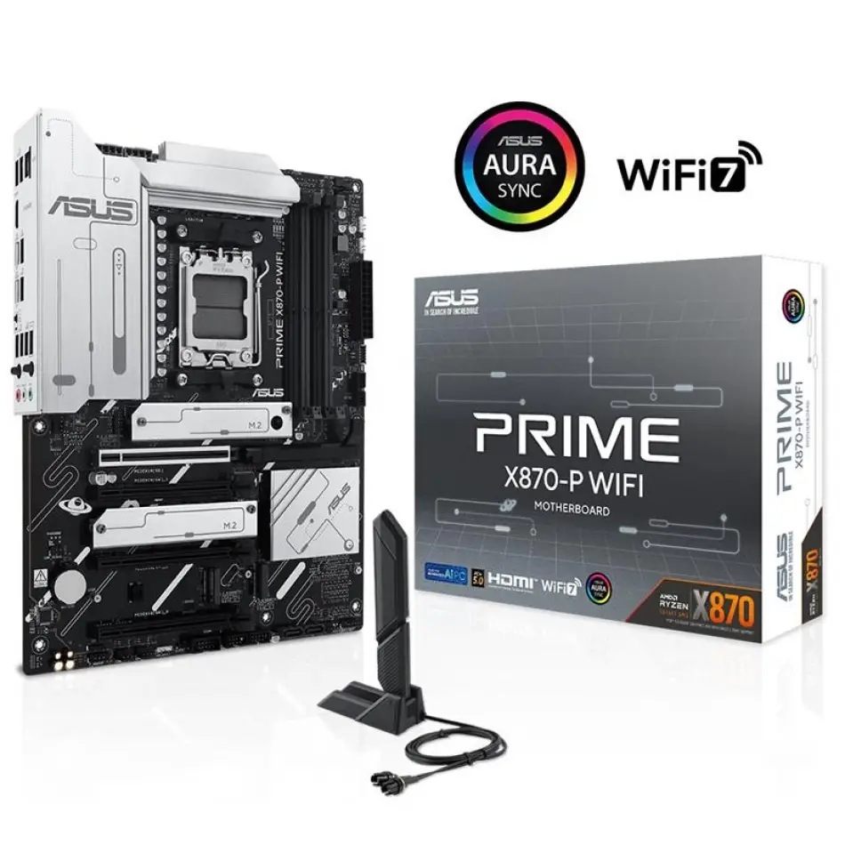 Asus Prıme X870-p Wıfı Ddr5 8000mhz 1xhdmı 2xusb4 4xm.2 Atx Am5 (amd Am5 9000/8000/7000 Serileri İle Uyumlu)