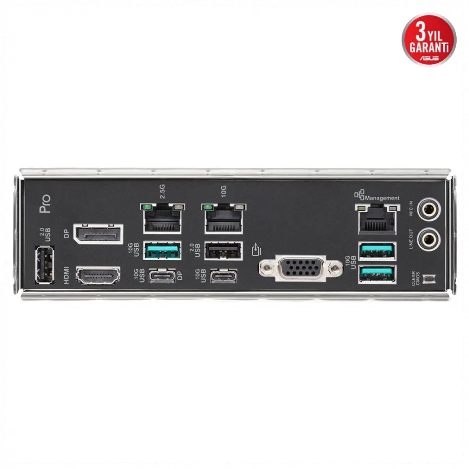 Asus Pro Ws B850m-ace Se, 4xddr5, 2xm.2, Hdmı, Dp, Type-c, D-sub, Pcıe 5.0, Am5 Soket Micro-atx Anakart
