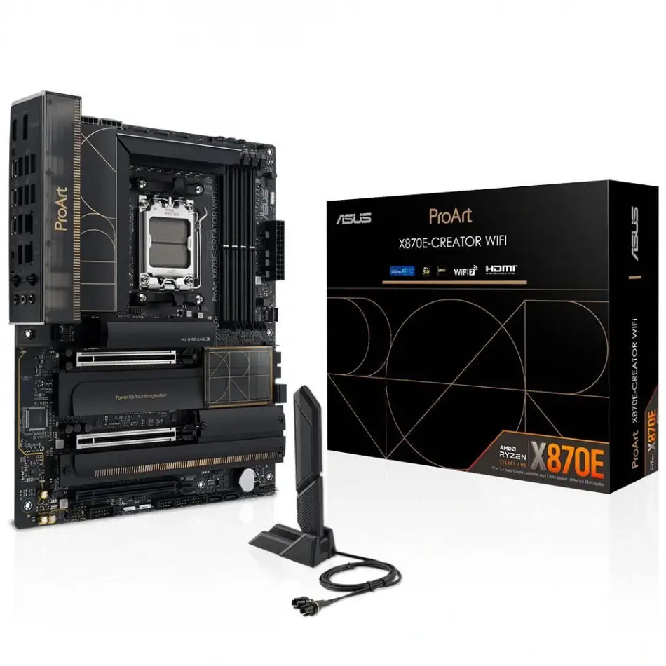 Asus Proart X870e-creator Wıfı Amd X870e Soket Am5 Ddr5 8000+(oc)mhz Atx
