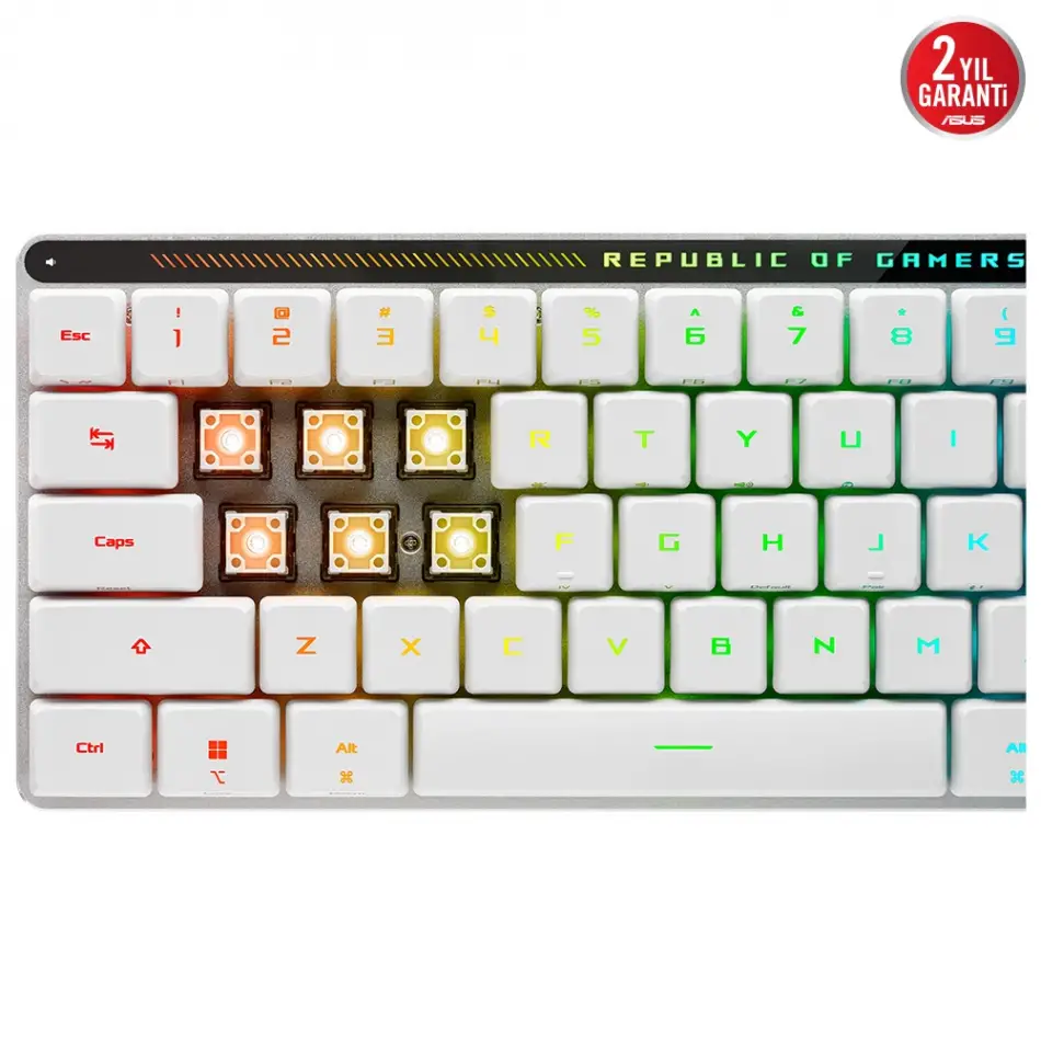 ASUS ROG FALCHION RX WL LP RD TR BEYAZ KLAVYE