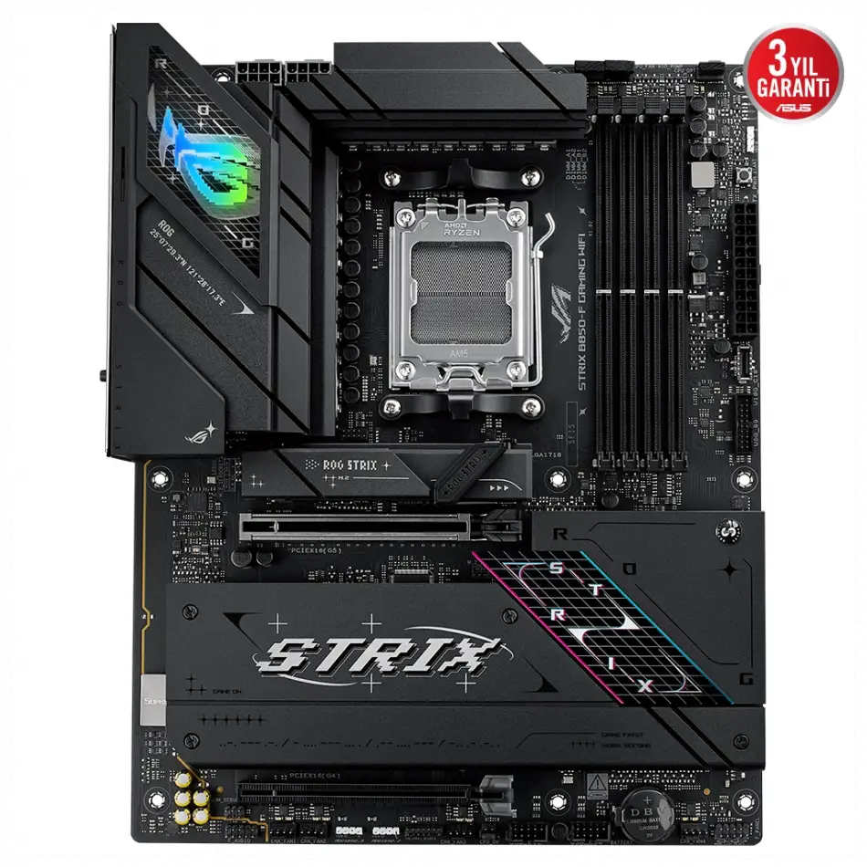Asus Rog Strıx B850-f Gamıng Wıfı7 Neo, 4xddr5, 4x M2, Hdmı, Dp, 2xtype-c, Wi-fi 7, Bluetooth V5.4, Am5 Soket Gamıng Anakart
