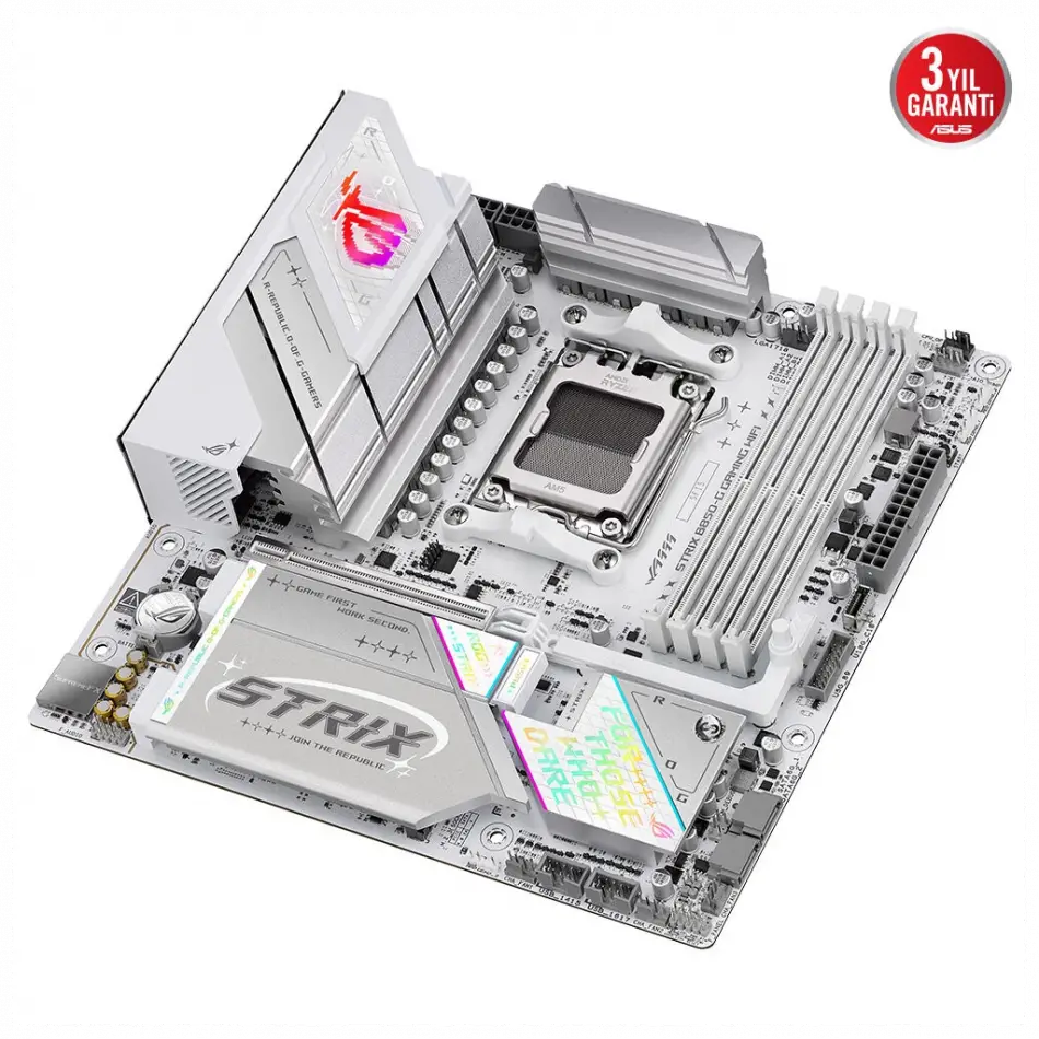 Asus Rog Strıx B850-g Gamıng Wıfı, 4xddr5, 4x M2, Hdmı, Dp, 2xtype-c, Wi-fi 7, Bluetooth V5.4, Am5 Soket Gamıng Anakart