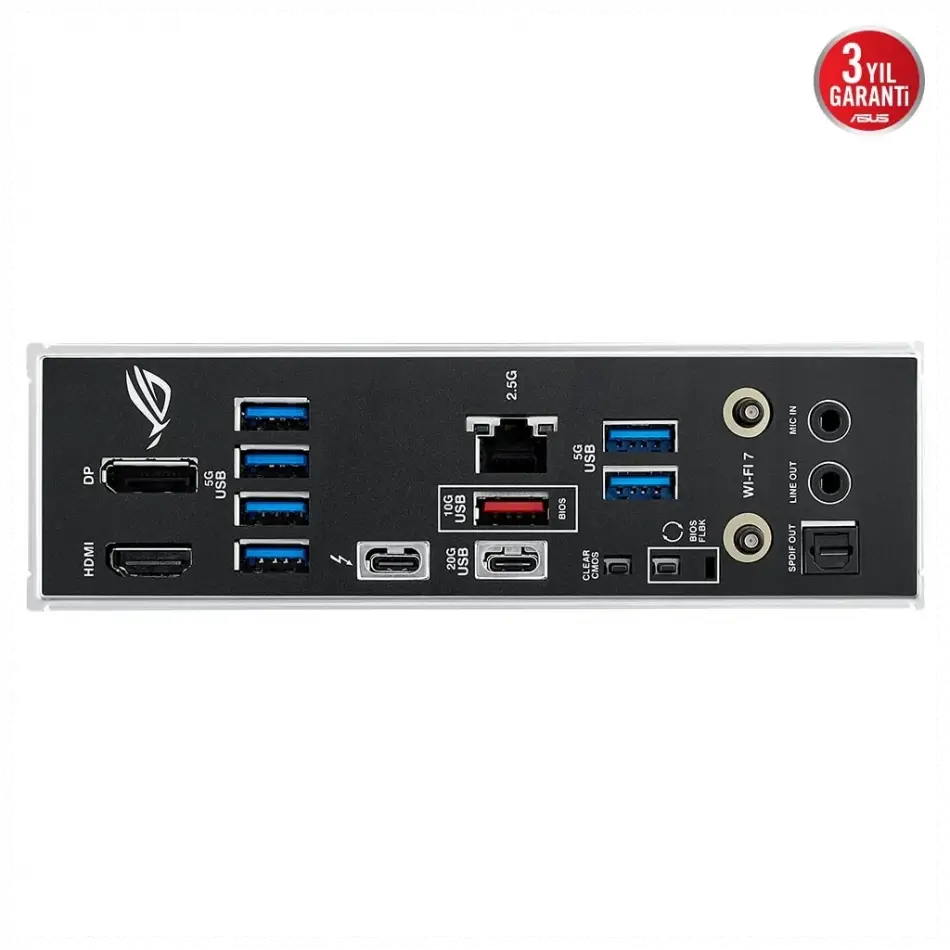 Asus Rog Strıx B860-f Gamıng Wıfı, 4xddr5, 4xm.2, Hdmı, Dp, Type-c, Wi-fi 7, Bluetooth V5.4, Intel Core Ultra Cpu(seri 2), Lga1851 Soket, Gaming Anakart