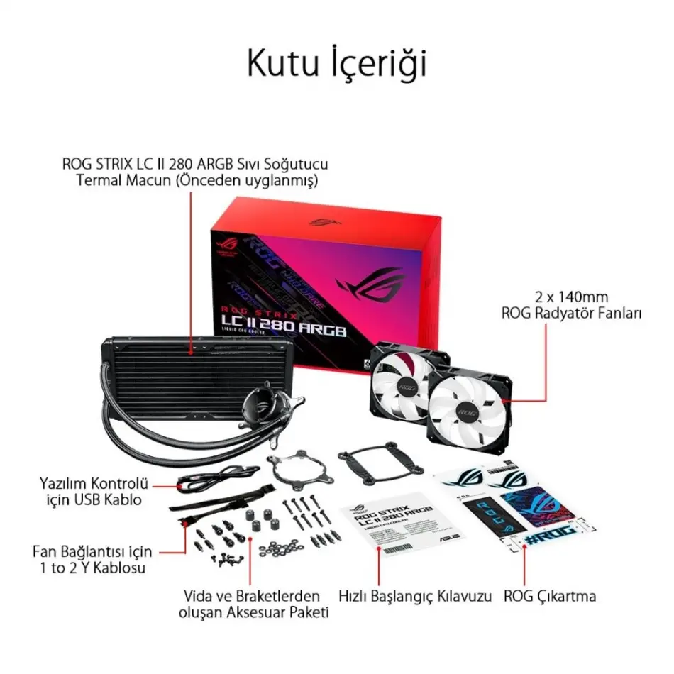 ASUS ROG STRIX LC II 280 ARGB V2 SIVI SOGUTUCU