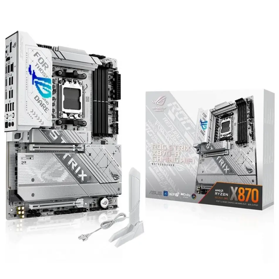 Asus Rog Strıx X870-a Gamıng Wıfı Ddr5 8000mhz 1xhdmı 1xdp 4xm.2 2xusb4 Am5 Atx (amd Am5 9000/8000/7000 Seri İle Uyumlu)
