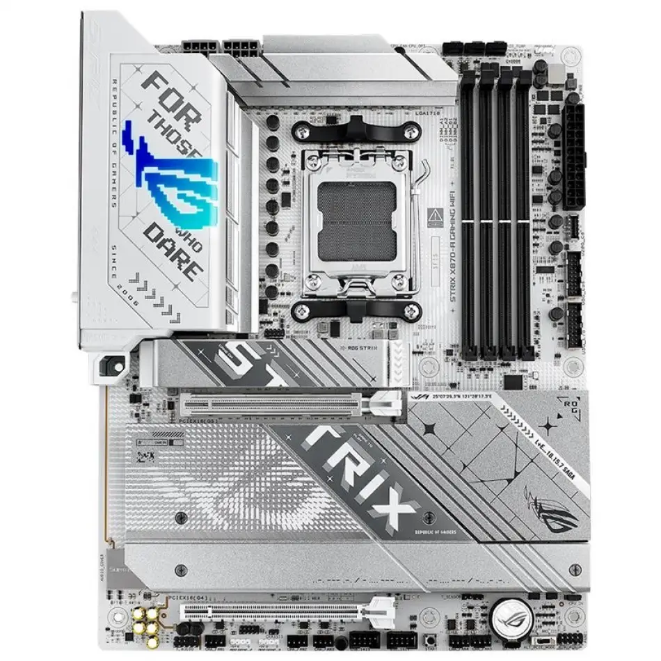 Asus Rog Strıx X870-a Gamıng Wıfı Ddr5 8000mhz 1xhdmı 1xdp 4xm.2 2xusb4 Am5 Atx (amd Am5 9000/8000/7000 Seri İle Uyumlu)