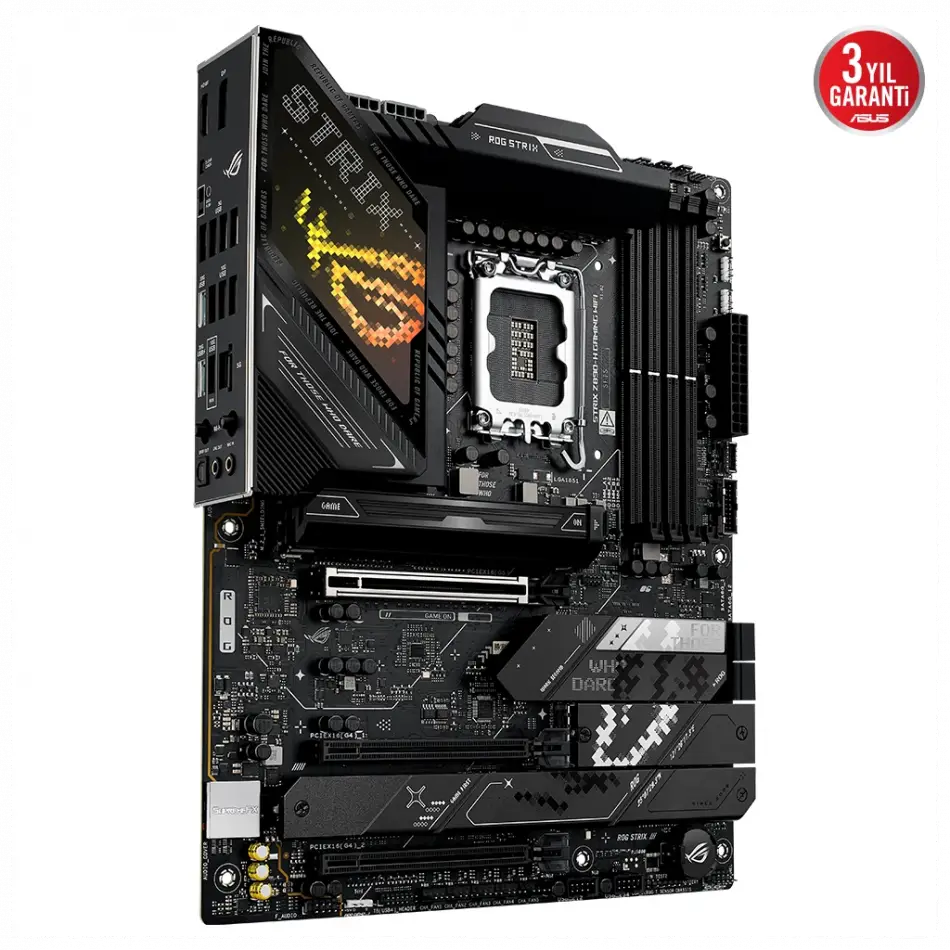 Asus Rog Strıx Z890-h Gamıng Wıfı, 9066mhz, 4xddr5, 4x M.2, Hdmı, Dp, Type-c, Wi-fi 7, Bluetooth 5.4, Intel Core Ultra Cpu(seri 2), Lga1851 Soket, Gaming Anakart