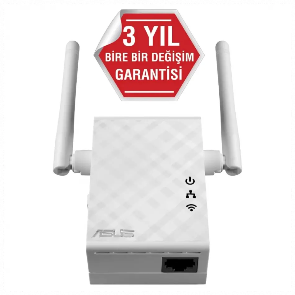 Asus Rp-n12, N300, 300mbps, 2.4ghz Wps Butonu, 1port Megabit Lan, Menzil Genişletici