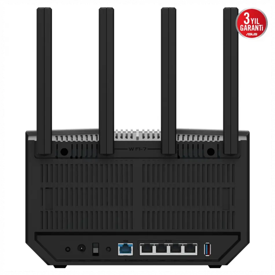Asus Rt-be92, Be9700, 4 Port, 9700mbps, Tri Band, 6ghz Wifi 7, Aimesh, Gigabit Extendable Router