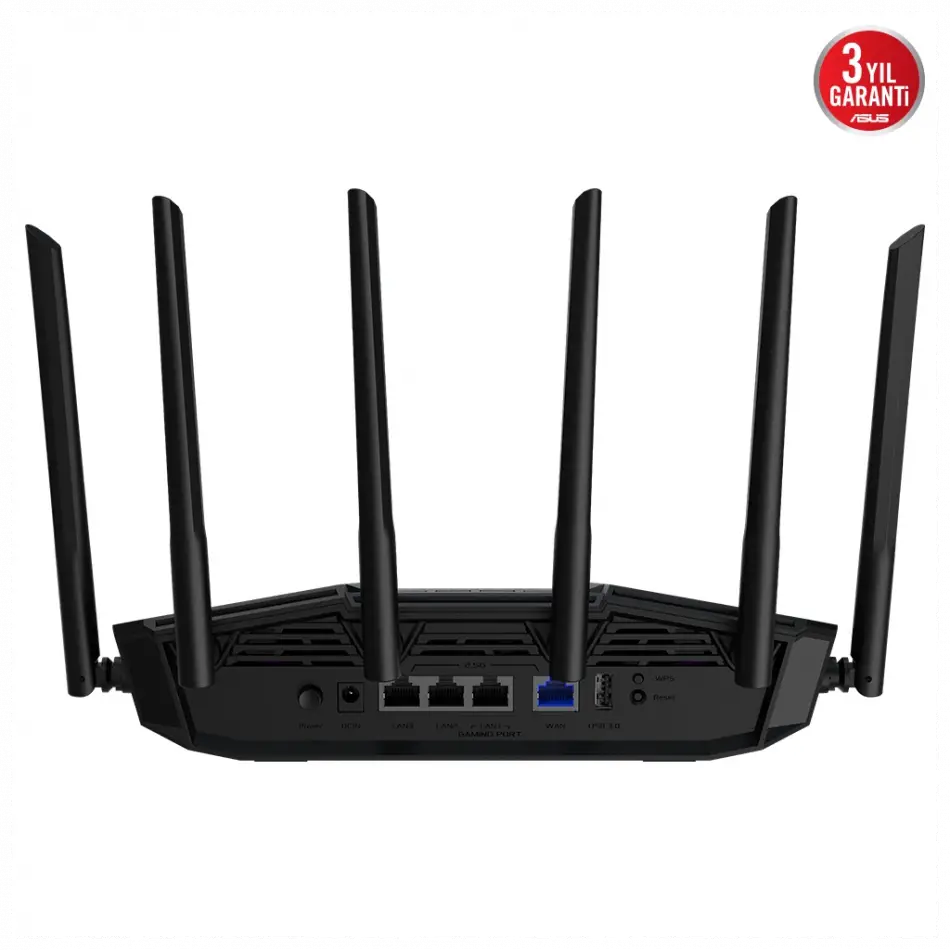 Asus Tuf-be6500, Be6500, 3 Port, 6500mbps, Dual Band, Wifi 7, Aimesh, Aiprotection Pro, Gamıng Extendable Router