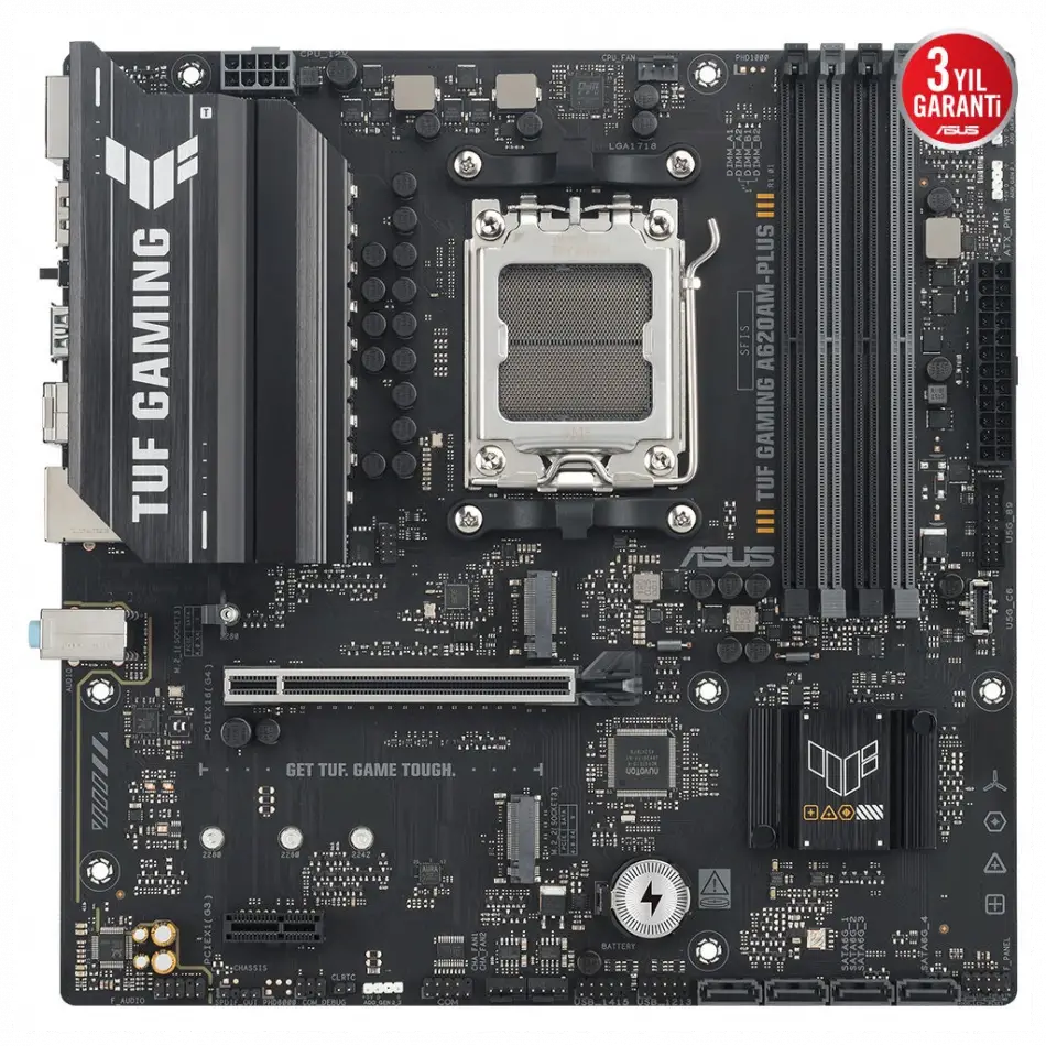 Asus Tuf Gamıng A620am-plus, 4xddr5, 2x M.2, Hdmı, 2xdp, Amd Ryzen 7000 Serisi, Am5 Soket Anakart