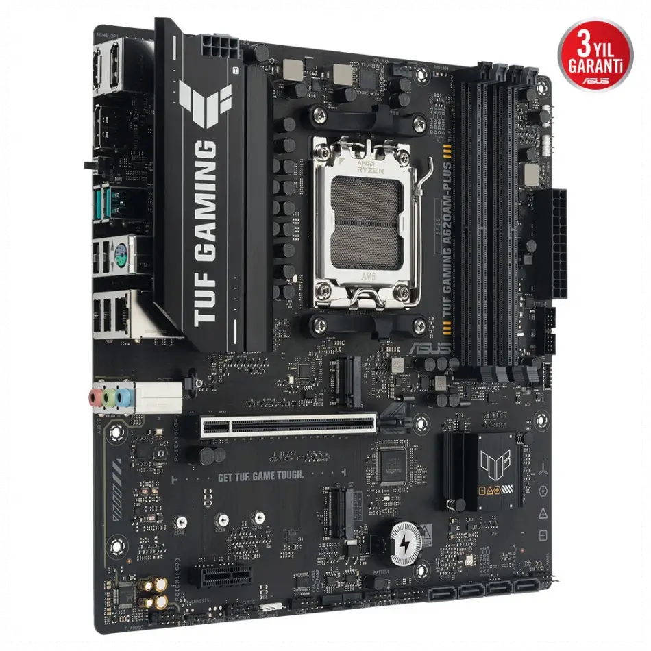 Asus Tuf Gamıng A620am-plus, 4xddr5, 2x M.2, Hdmı, 2xdp, Amd Ryzen 7000 Serisi, Am5 Soket Anakart