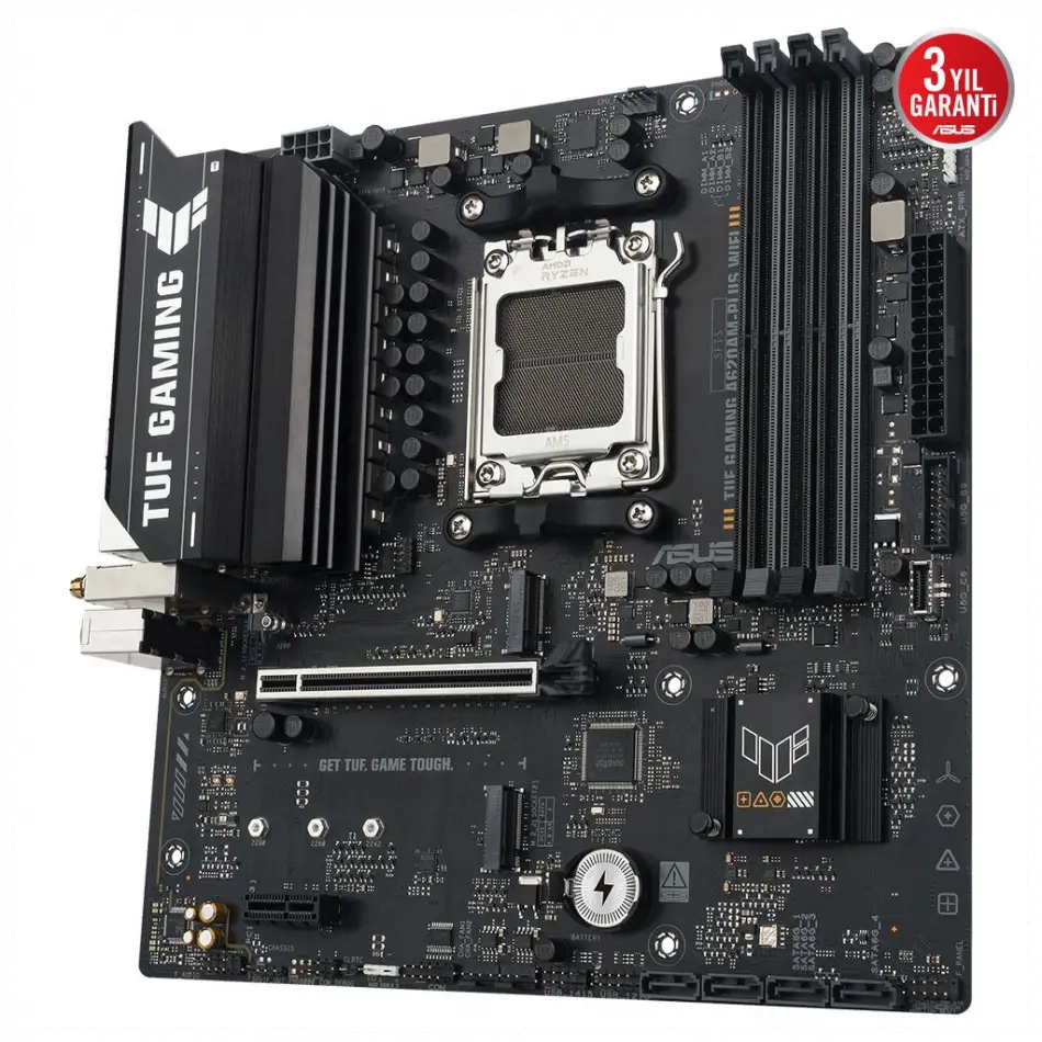 Asus Tuf Gamıng A620am-plus Wıfı, 4xddr5, 2x M.2, Hdmı, 2xdp, Wi-fi 6, Bluetooth V5.3, Am5 Soket Gamıng Anakart
