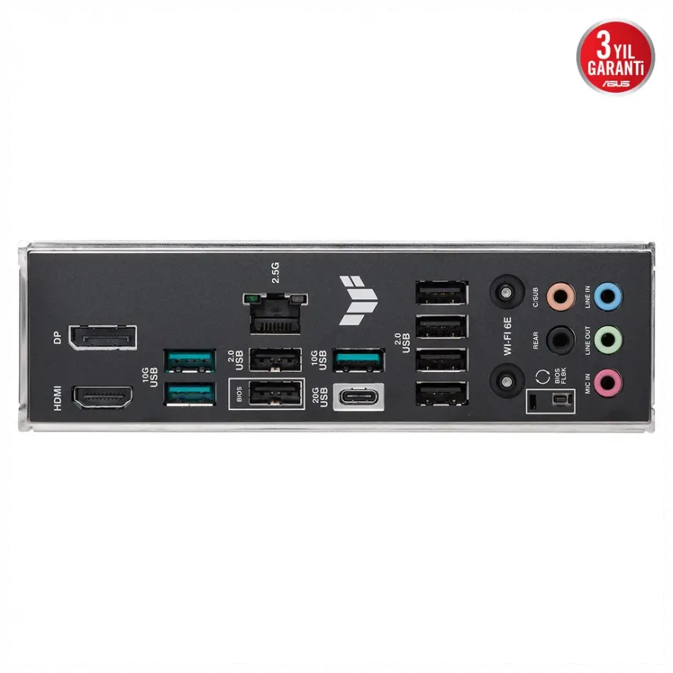 Asus Tuf Gamıng B650e-plus Wıfı, 4xddr5, 3xm.2, Dp, Hdmı, Type-c, Wi-fi 6e, Bluetooth V5.3, Am5 Soket Gaming Anakart