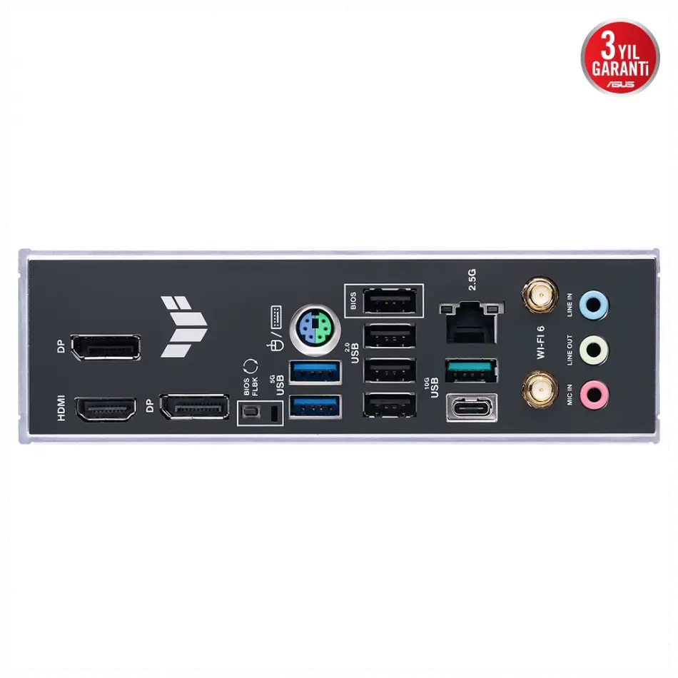 Asus Tuf Gamıng B650m-e Wıfı, 4xddr5, 2x M.2, Hdmı, Dp, Type-c, Wi-fi 6, Bluetooth V5.2, Am5 Soket Gamıng Anakart