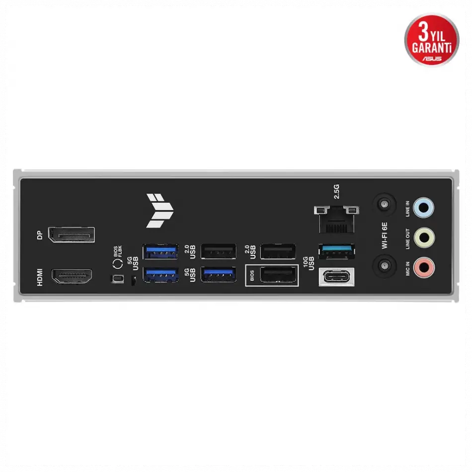 Asus Tuf Gamıng B850-e Wıfı, 4xddr5, 3x M.2, Hdmı, Dp, Type-c, Wi-fi 6e, Bluetooth V5.3, Am5 Soket Gamıng Anakart