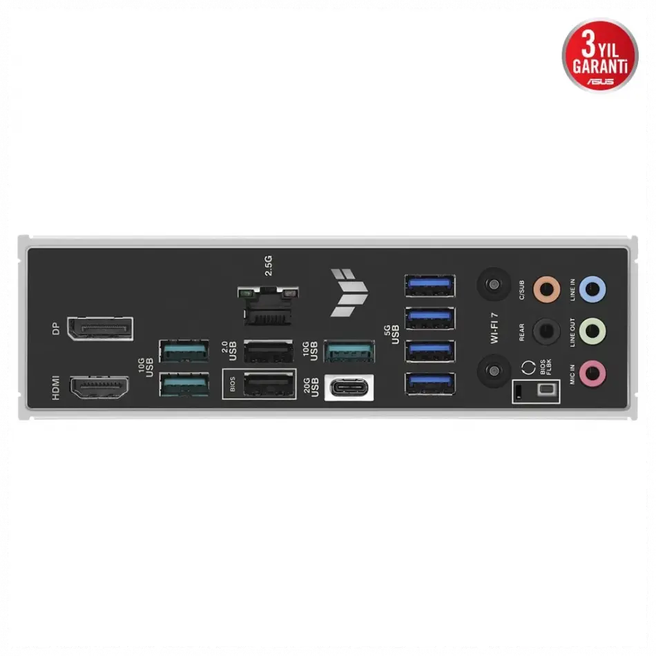 Asus Tuf Gamıng B850-plus Wıfı, 4xddr5, 3x M.2, Hdmı, Dp, Type-c, Wi-fi 7, Bluetooth V5.4, Am5 Soket Gamıng Anakart