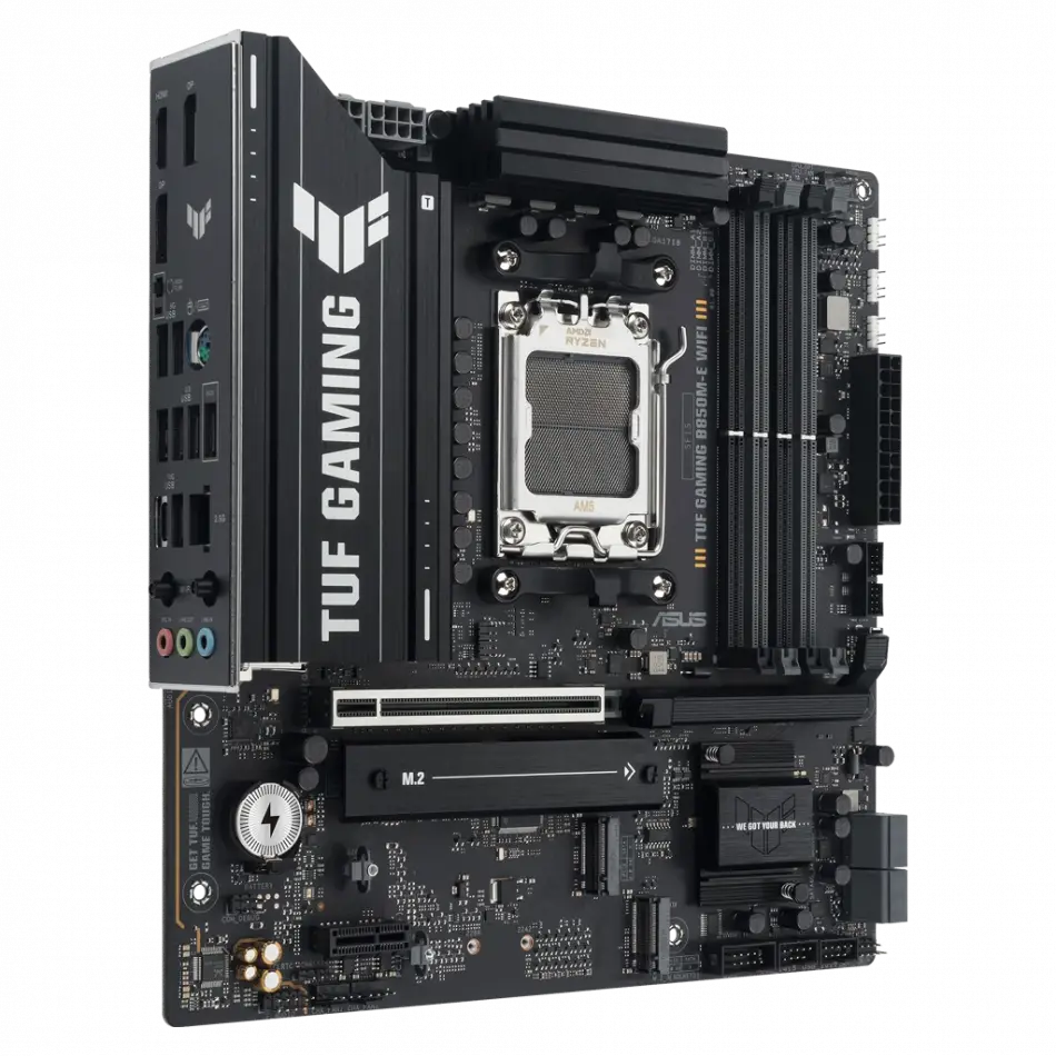 Asus Tuf Gamıng B850m-e Wıfı, 4xddr5, 3x M.2, Hdmı, Dp, Type-c, Wi-fi 6e, Bluetooth V5.3, Am5 Soket Gamıng Anakart