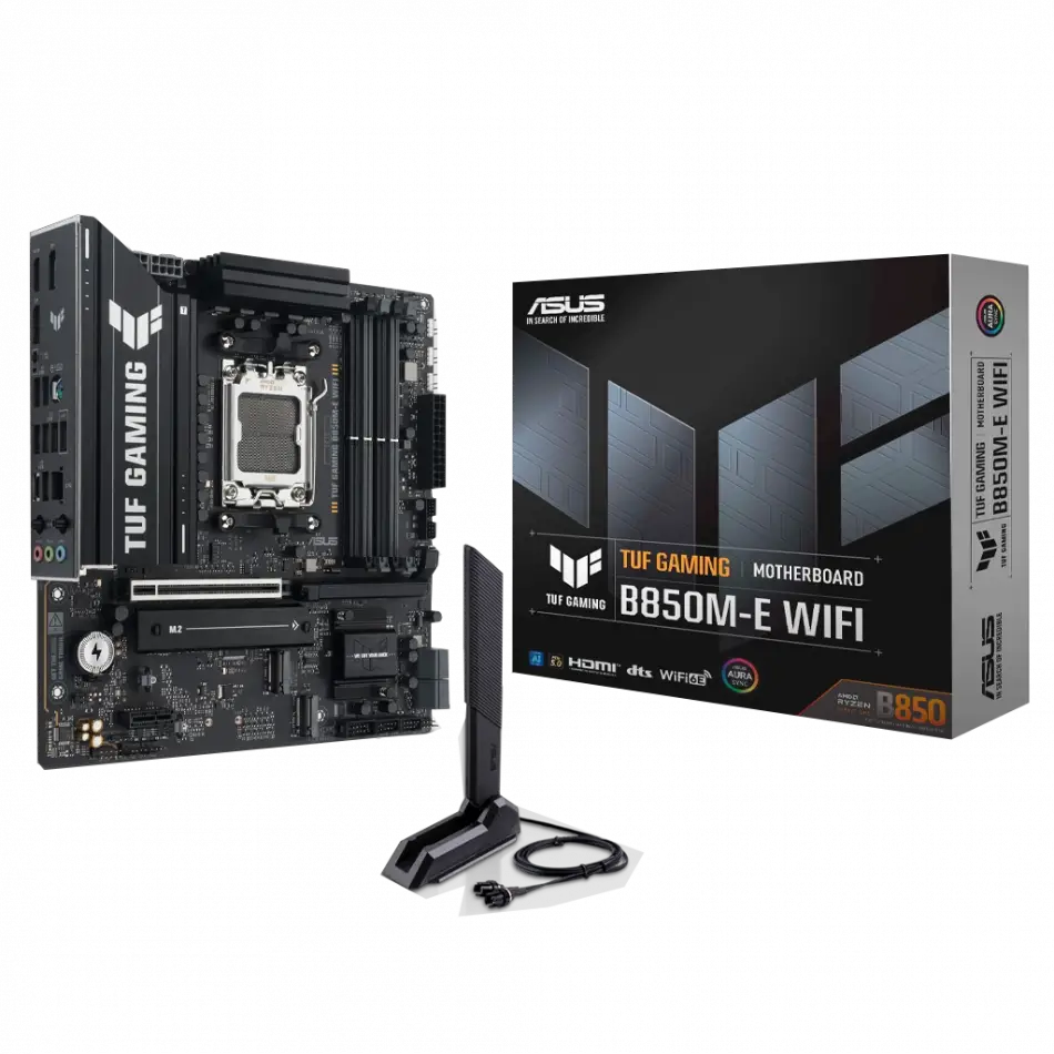 Asus Tuf Gamıng B850m-e Wıfı, 4xddr5, 3x M.2, Hdmı, Dp, Type-c, Wi-fi 6e, Bluetooth V5.3, Am5 Soket Gamıng Anakart