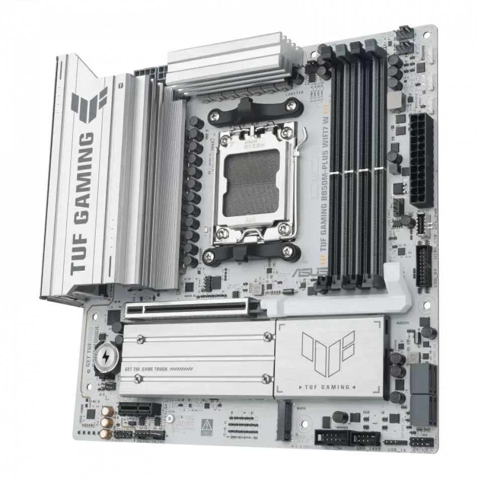 Asus Tuf Gamıng B850m-plus Wıfı 7 Amd anakart Beyaz