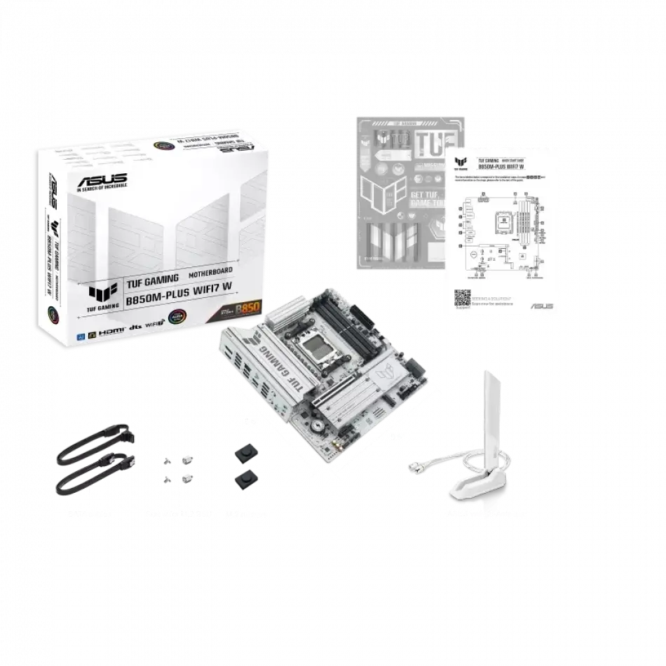 Asus Tuf Gamıng B850m-plus Wıfı 7 Amd anakart Beyaz