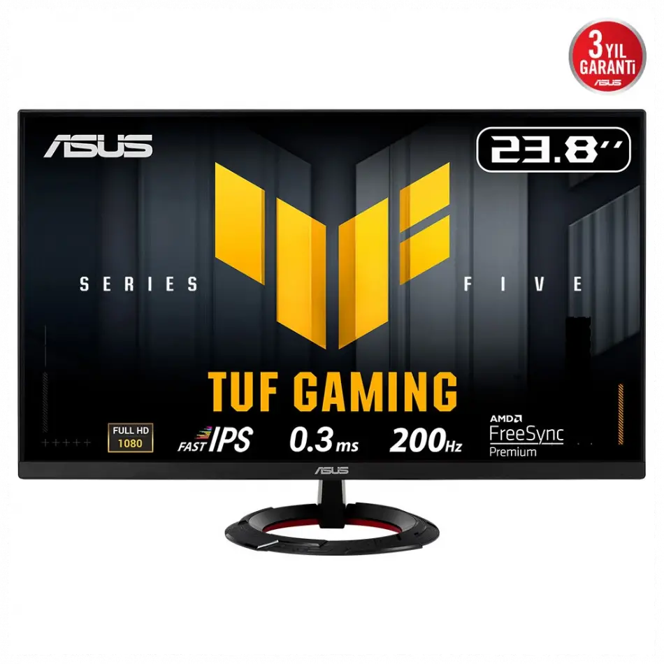 Asus Tuf Gamıng Vg249Q5r 23,8 0.3ms, 200hz, Full Hd, Dp, 2xhdmı, Hoparlör, Fast Ips Led, Elmb Sync Premium, Gamıng Monitör
