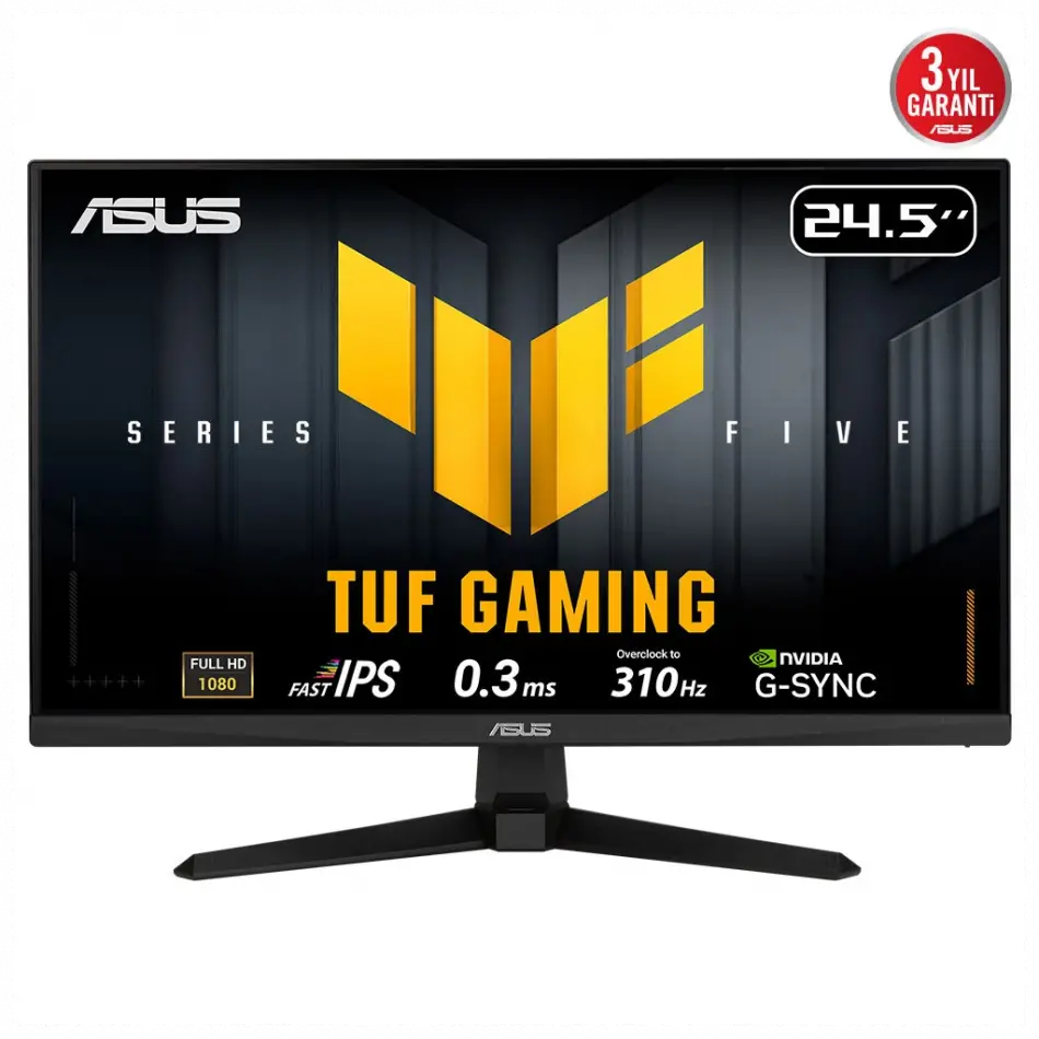 Asus Tuf Gamıng Vg259Qmr5a 24,5 0.3ms, 310hz, Full Hd, Dp, 2xhdmı, Hoparlör, Fast Ips Led, Elmb Sync Premium, Gamıng Monitör