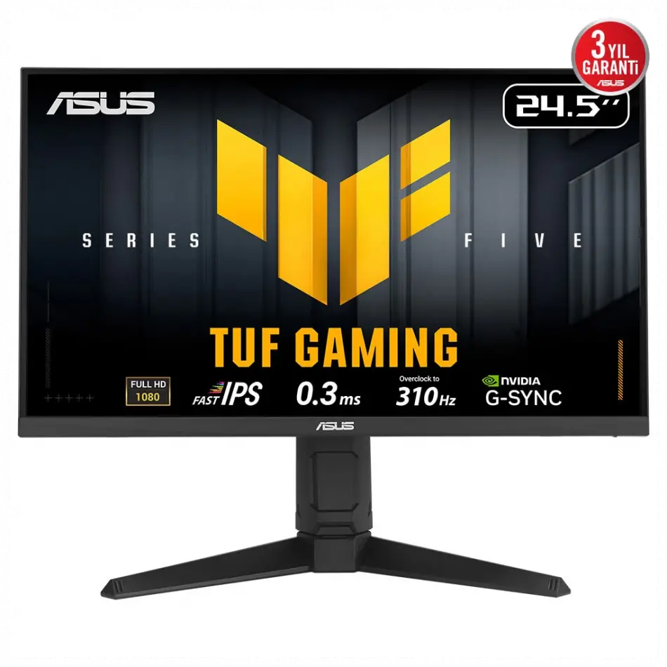 Asus Tuf Gamıng Vg259Qmrl5a 24,5 0.3ms, 310hz, Full Hd, Dp, 2xhdmı, Hoparlör, Pivot, Fast Ips Led, Elmb Sync Premium, Gamıng Monitör