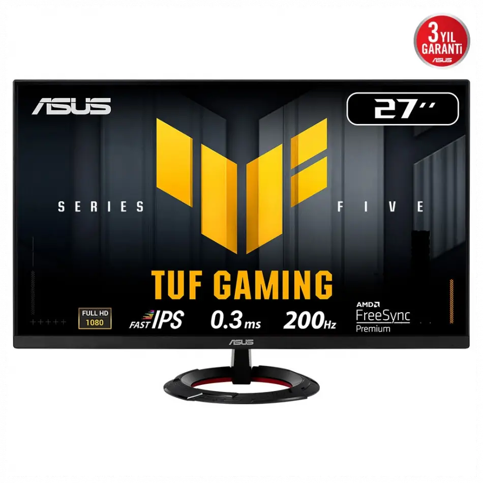 Asus Tuf Gamıng Vg279Q5r 27 0.3ms, 200hz, Full Hd, Dp, 2xhdmı, Hoparlör, Fast Ips Led, Elmb Sync Premium, Gamıng Monitör