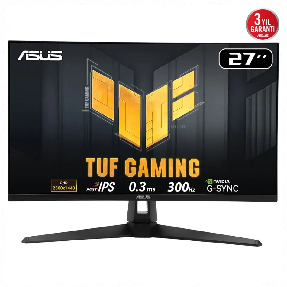 Asus Tuf Gamıng Vg27aQm5a 27 0.3ms, 300hz, Qhd, Dp, 2xhdmı, Usb, Hoparlör, Fast Ips Led, Elmb Sync Premium, Gamıng Monitör