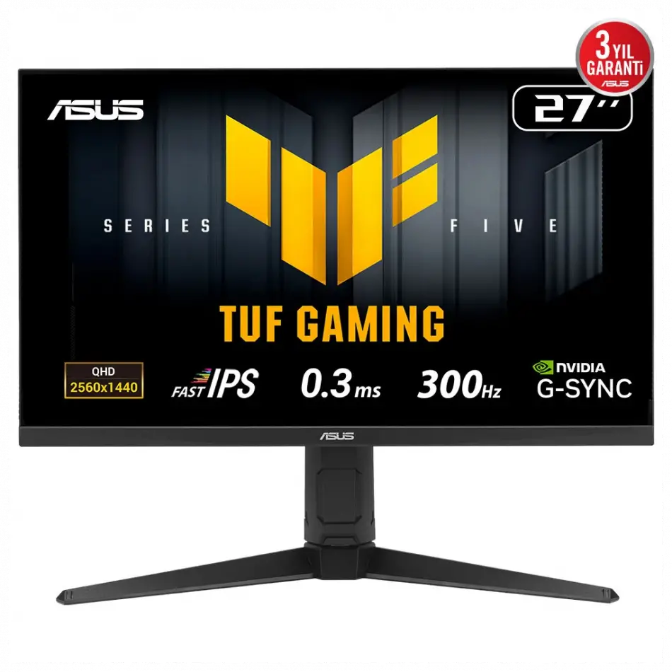Asus Tuf Gamıng Vg27aQml5 27 0.3ms, 300hz, Qhd, Dp, 2xhdmı, Type-c, Fast Ips Panel, Düşük Mavi Işık, Freesync Premium, Gamıng Monitör