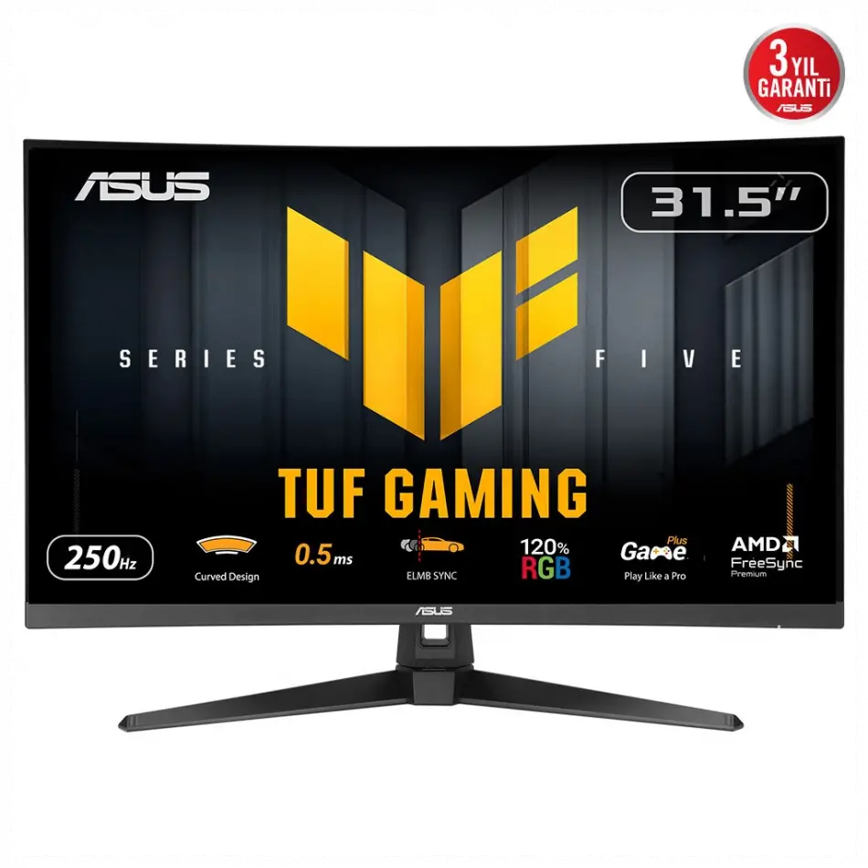 Asus Tuf Gamıng Vg32vQm5b 31,5 0,5ms, 250hz, Fullhd Curved, Dp, 2xhdmı, Va Panel, 1500r, Display Widget Center, Gamıng Monitör