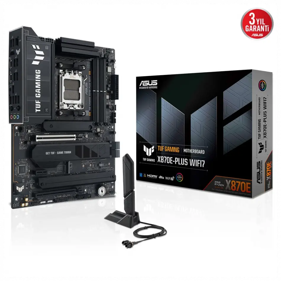 Asus Tuf Gamıng X870e-plus Wıfı7, 4xddr5, 4xm.2, Hdmı, 2xdp, Type-c, Pcıe 5.0, 2xwi-fi 7, Bluetooth V5.4, Am5 Soket Gamıng Anakart