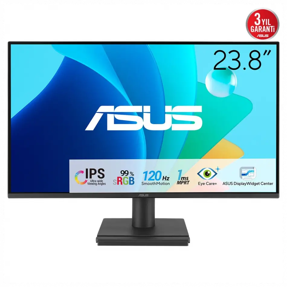 Asus Va249hg 23,8 1ms, 120hz, Full Hd, Hdmı, Vga, Ips Led, Çerçevesiz Tasarım, Düşük Mavi Işık, Freesync Kurumsal Monitör