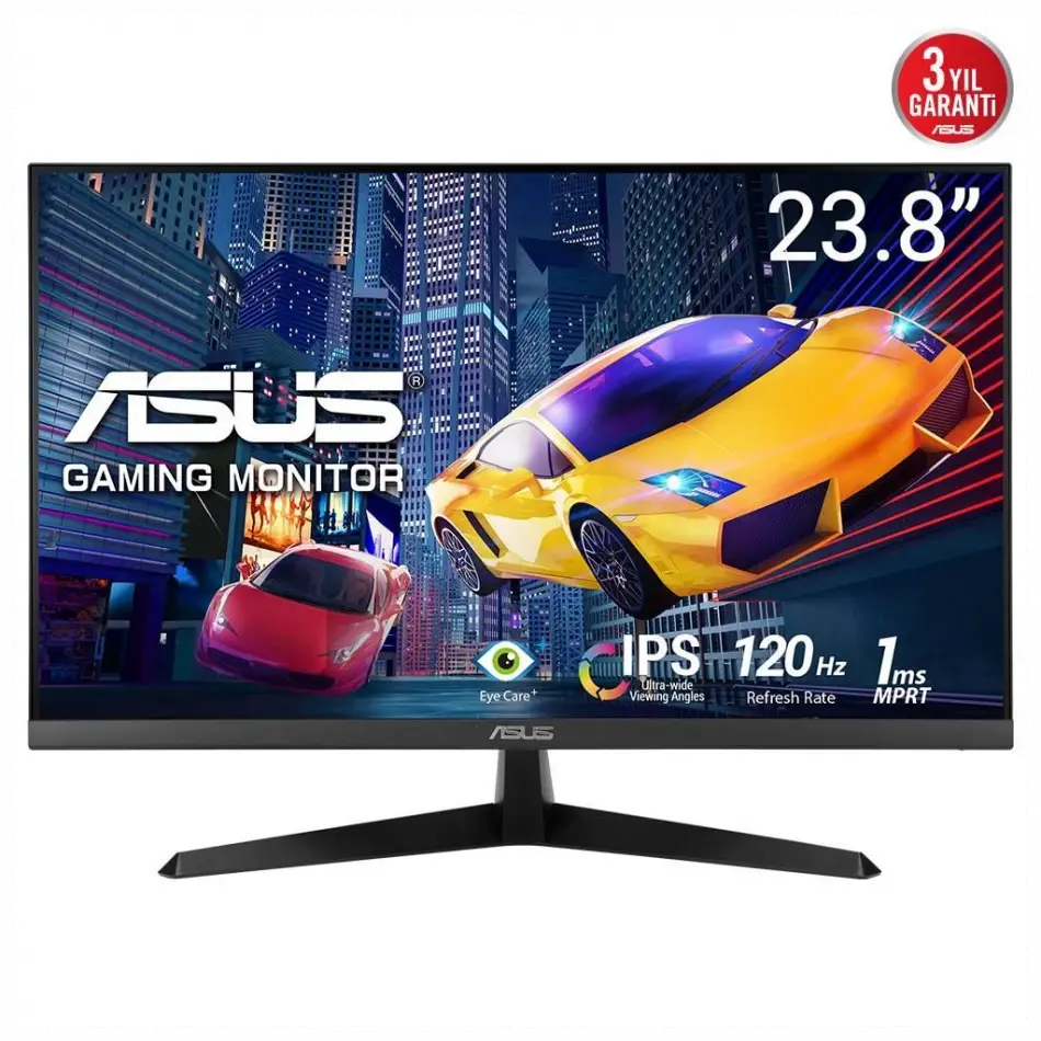 Asus Vy249hgr 23.8 1ms, 120hz, Full Hd, Hdmı, D-sub, Ips Led, Anti Bakteriyel, Mavi Işık Filtresi, Eye Care, Gamıng Monitör