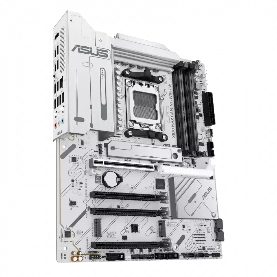 Asus X870 Max Gamıng Wıfı 7 Amd Am5 Ddr5 Anakart Beyaz