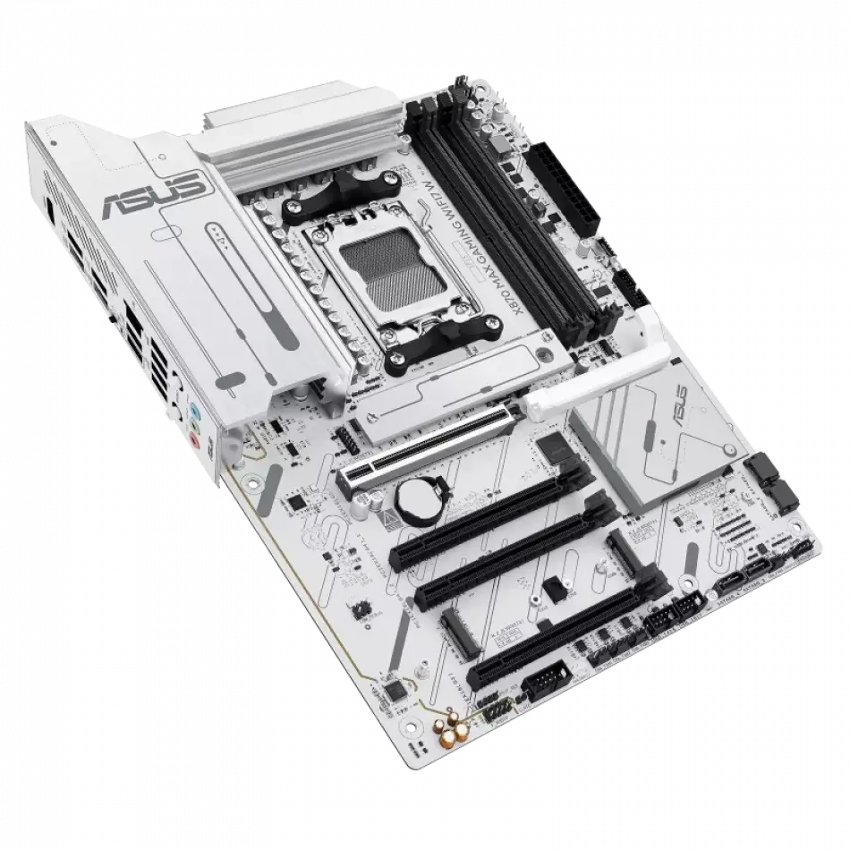 Asus X870 Max Gamıng Wıfı 7 Amd Am5 Ddr5 Anakart Beyaz