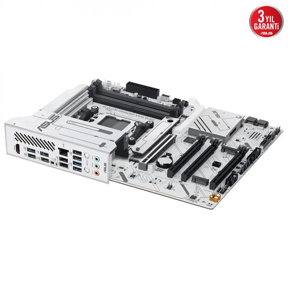 Asus X870 Max Gamıng Wıfı 7  Amd Anakart Beyaz
