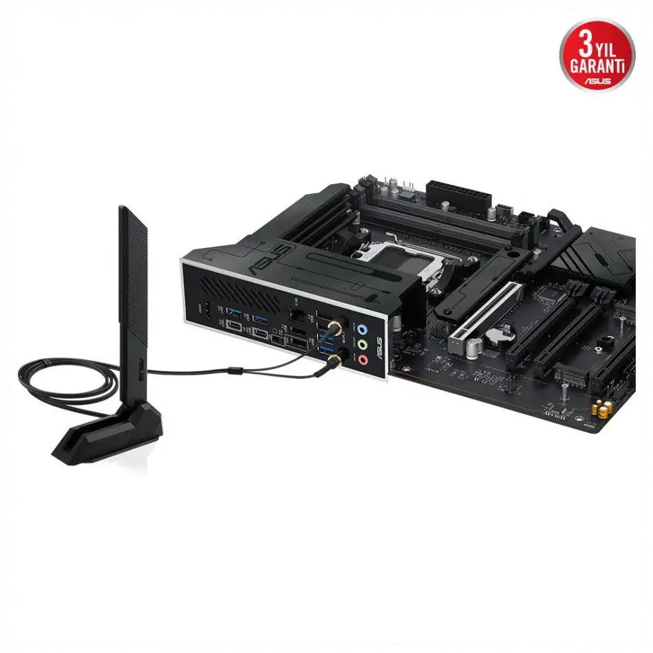 Asus X870 Max Gamıng Wıfı7, 4xddr5, 3x M2, Hdmı, Dp, Type-c, Wi-fi 7, Bluetooth V5.3, Am5 Soket Gamıng Anakart