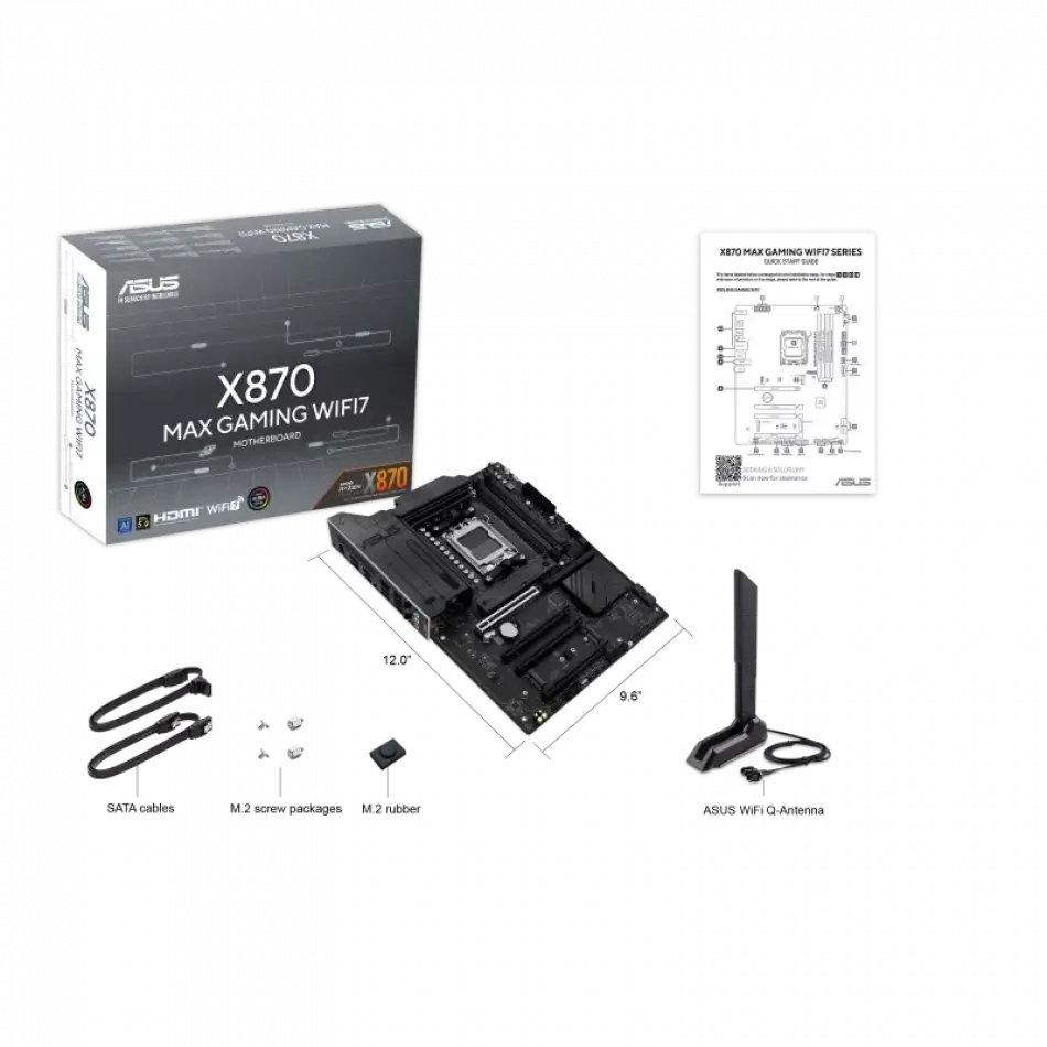 ASUS X870 MAX GAMING WIFI7 AMD AM5 DDR5 ANAKART