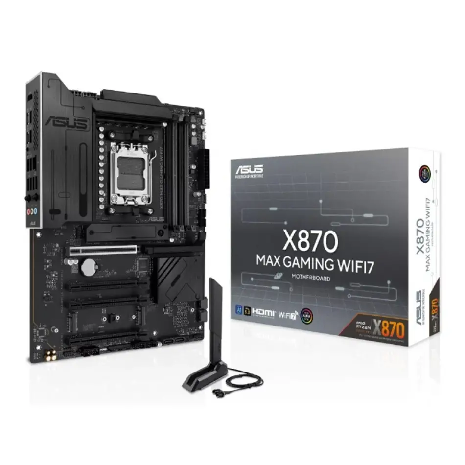 Asus X870 Max Gamıng Wıfı7 Ddr5 8000mt/s 1xhdmı 2xusb 3xm.2 Atx Am5 (amd Am5 9000/8000/7000 Serileri