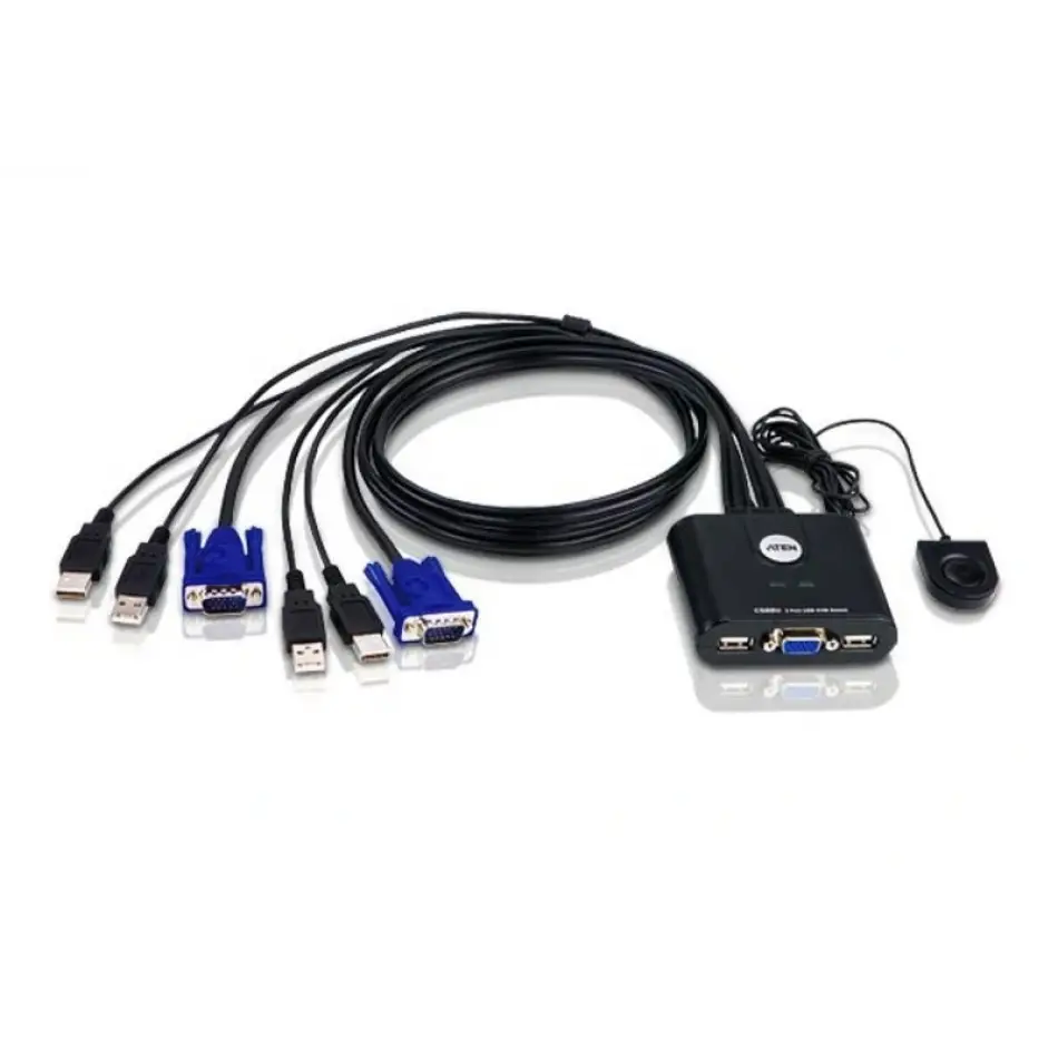 Aten-cs22u 2li Otomatik Usb Kvm Switch Kablolarıy