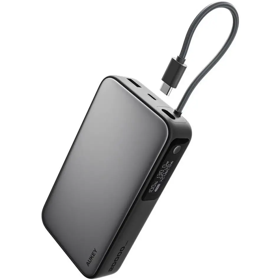 Aukey Pb-y48-gy 100w 20000 Mah Pd Dahili Type-c Kablolu Powerbank