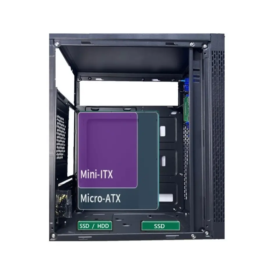 Aztech Aztb02600 Tıtan 600w siyah Usb 2.0 Micro Atx Kasa