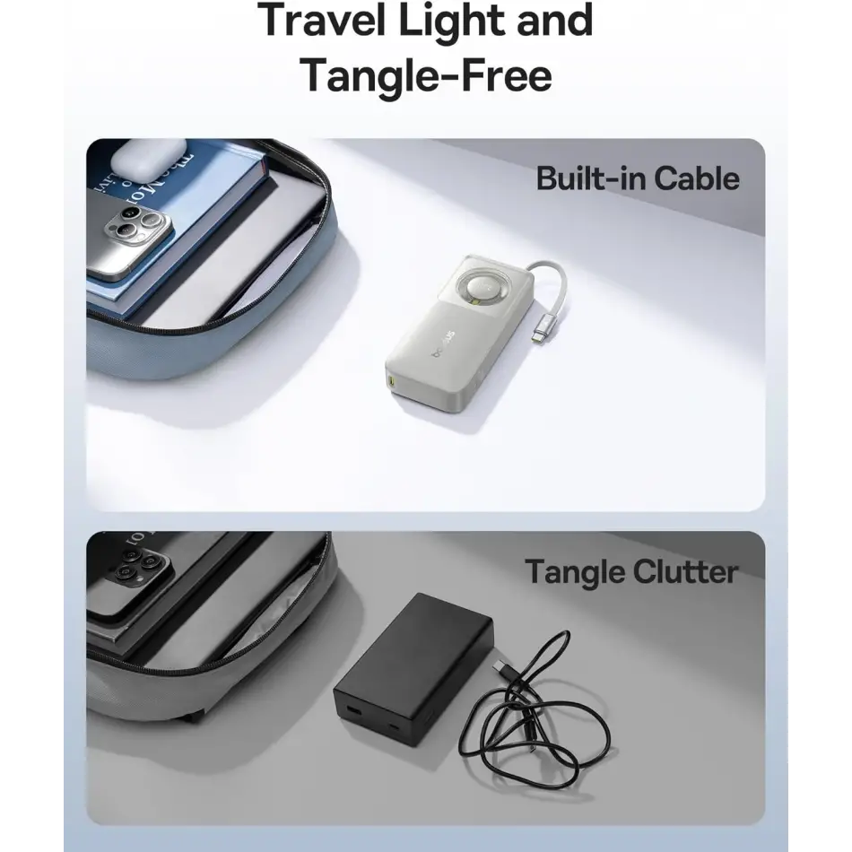 Baseus Free2pull 30w 10.000mah Powerbank - Grey