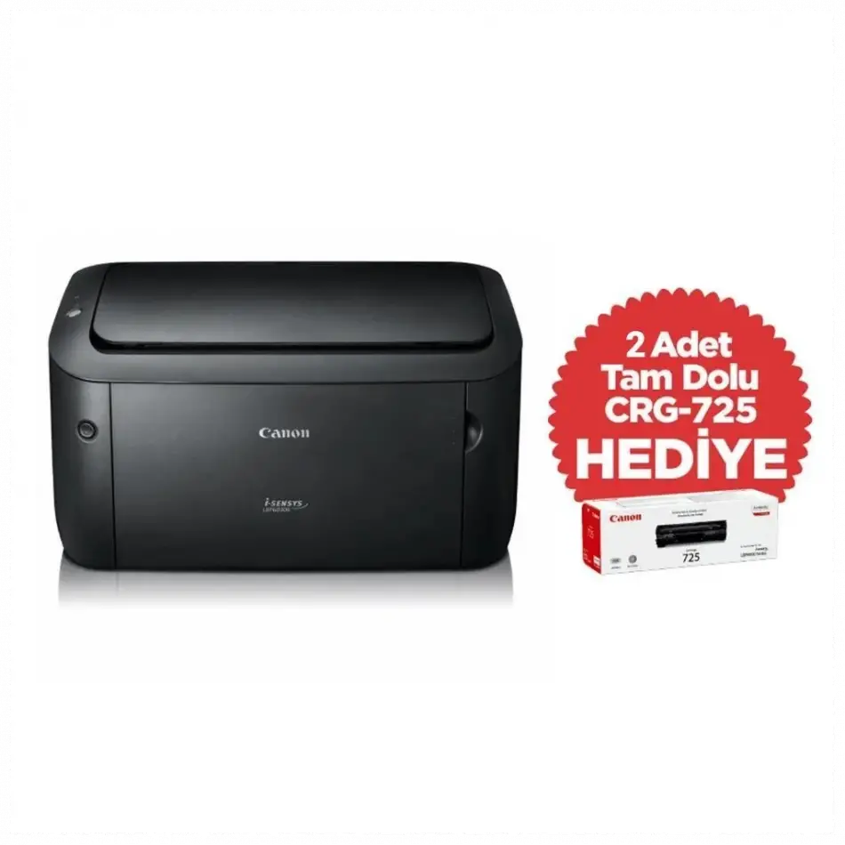 Canon İ-sensys Lbp6030b, Lazer Yazıcı (siyah), Orjinal +2adet Crg725 Toner Hediyeli (dakikada 18 Sayfa) Orijinal Tonerli