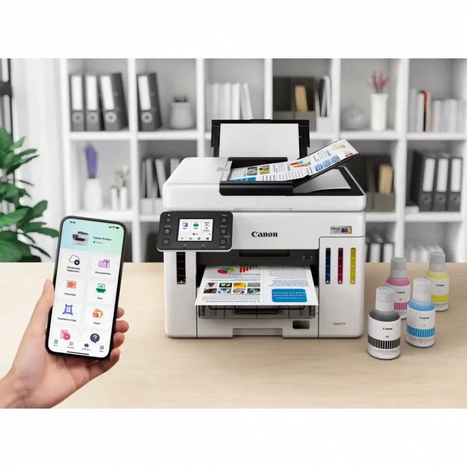 Canon Maxıfy Gx7140, Renkli, Mürekkep Mega Tanklı, Yazıcı, Tarayıcı, Wifi, Lan, Duplex, Orijinal Mürekkep